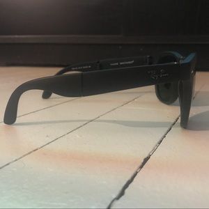 Black stylish folding sunglasses